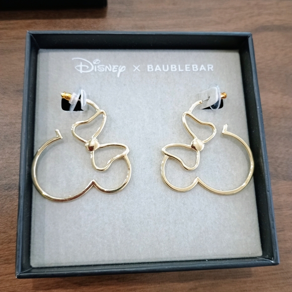 Disney Jewelry - Disney Minnie Mouse Gold Earrings